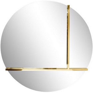 Изображение товара Зеркало круглое с металл. вставками золото d80 см Garda Decor KFG096
