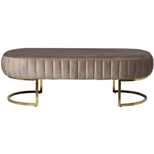 Изображение товара Банкетка Garda Decor N-BH2009 BG BR (Хром/Серо-бежевый)