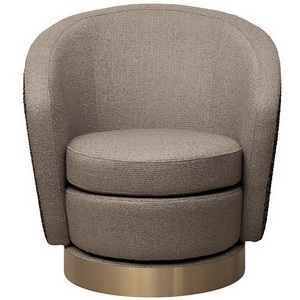 Изображение товара Кресло Garda Decor Napoli-3K-Santo300-BEG+Santo302-CHZOL (Темно-серый)