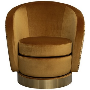 Изображение товара Кресло Napoli вращающееся, велюр принт Pad31+Latt ORANG 76*76*76см Garda Decor