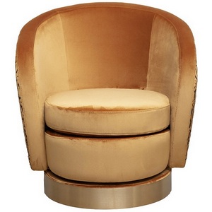 Изображение товара Кресло Garda Decor Napoli-Velv-ORANG+ Lattice ORANG (Горчичный)