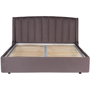 Изображение товара Кровать Garda Decor ODRY1К-180M-Vel19+Vel09 (Черный/Лиловый)