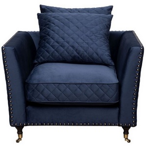 Изображение товара Кресло Garda Decor SORRENTO1-Colt034 (Золото/Темно-синий)