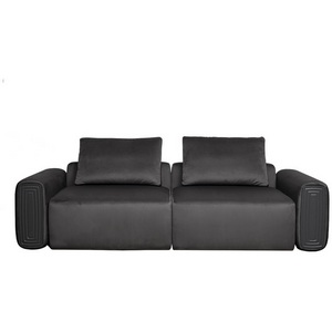 Изображение товара Диван трехместный Turin с мех т.серый велюр Colt1003 255*120**68см Garda Decor