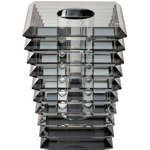 Изображение товара Ваза-подсвечник "хрустальная" цвет серый 13,5х13,5х19 см Garda Decor XVB3461S