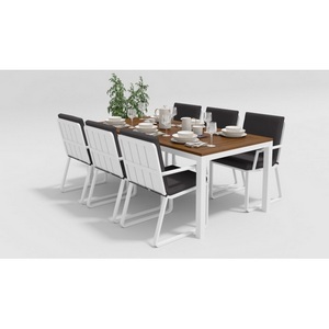 Изображение товара Обеденная группа Gardenini Bella (Алюминий,Ткань/Белый,Антрацит) DBLL.020520.C1