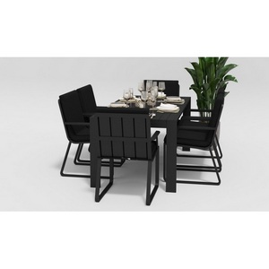 Изображение товара Обеденная группа Gardenini Malia (Алюминий,Ткань/Темно-серый,Черный) DMLA.010618.C1