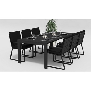 Изображение товара Обеденная группа Gardenini Malia (Алюминий,Ткань/Темно-серый,Черный) DMLA.010622.C1