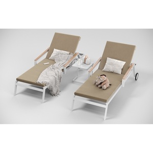 Изображение товара Шезлонг Gardenini Sogno S (Алюминий,Ткань/Белый,Бежевый) SSGNS.020200.N3