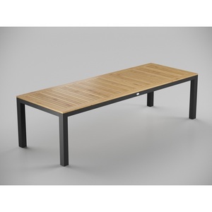 Изображение товара Кухонный стол Gardenini Bella (Алюминий, Тик/Темно-серый, Светлое дерево) TBLL.010028.T1