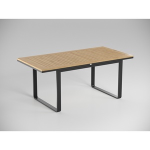 Изображение товара Кухонный стол Gardenini Premium Voglie (Алюминий, Тик/Темно-серый, Светлое дерево) TPVGL.010018.T1