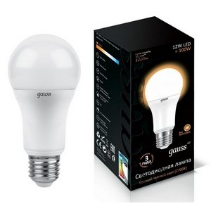 Изображение товара Лампочка 12W E27 3000K 1/10/50 Gauss 102502112