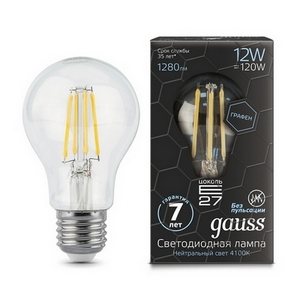 Изображение товара Лампочка Graphene E27 12W 4100К 1/10/40 Gauss Filament 102802212