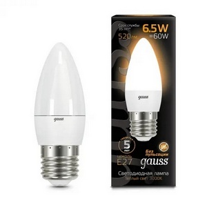 Изображение товара Лампочка светодиодная E27 2700K 610lm Gauss 103102107