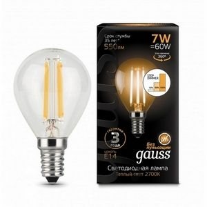 Изображение товара Лампочка светодиодная филаментная Gauss Filament 105801107-S