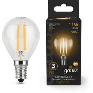 Изображение товара Лампочка светодиодная филаментная Gauss 105801111