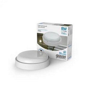 Изображение товара Точечный светильник влагозащищенный IP65 светодиодный Gauss Сауна 126411308