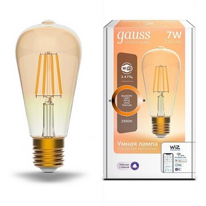 Изображение товара Лампочка светодиодная филаментная диммируемая с управлением со смартфона Gauss Smart Home 1290112
