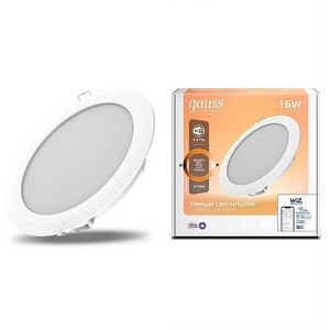 Изображение товара Встраиваемый светильник светодиодный с регулировкой яркости Gauss Smart Home 2020122 (Умный дом, Алиса, Голосовое управление)