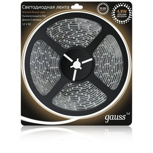 Изображение товара Светодиодная лента влагозащищенная IP66 12V 2835 Gauss 311000105
