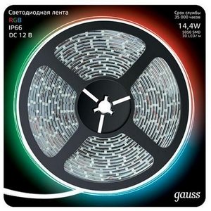 Изображение товара Светодиодная лента влагозащищенная IP66 220V 5050 Gauss 311000414