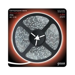 Изображение товара Светодиодная лента влагозащищенная IP66 12V 2835 Gauss Black 311000705