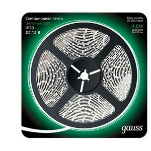 Изображение товара Светодиодная лента 12V 2835 Gauss 312000605