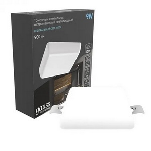 Изображение товара Встраиваемый светильник светодиодный Gauss Frameless 968511209