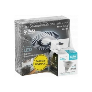 Изображение товара Встраиваемый светильник круглый светодиодный Gauss Backlight BL132P