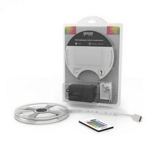 Изображение товара Лента светодиодная комплекте 5050/30 12V 6W/m 390lm/m 10mm IP20 5m Gauss Basic BT012