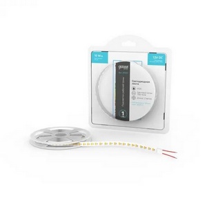 Изображение товара Лента светодиодная 2835/120 12V 10W/m 700lm/m 4000K 8mm IP20 2m Gauss Basic BT037