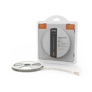 Изображение товара Светодиодная лента влагозащищенная 5050/60 12V 10W/m 700lm/m 3000K 10mm IP65 3m Gauss Basic BT050