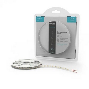 Изображение товара Светодиодная лента влагозащищенная 5050/60 12V 10W/m 700lm/m 4000K 10mm IP65 5m Gauss Basic BT053