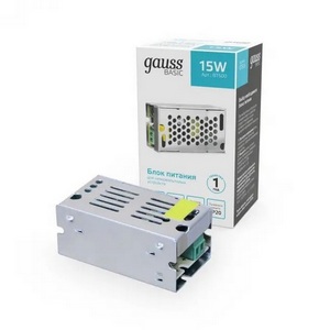 Изображение товара Блок питания 12V 15W Gauss Basic BT500