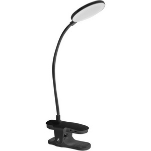 Изображение товара Настольная лампа на батарейках на струбцине на гибкой ножке с аккумулятором Gauss GT2052 5W 330lm 4000K 5V Li-ion 1200mA черный диммируемый LED