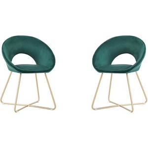 Изображение товара Набор из 2 стульев Refuge Hesby Велюр/Зеленый арт.HSBI_DC2124_green_2