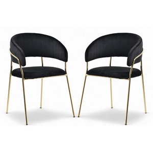 Изображение товара Набор из 2 стульев Whispered Fusion Hesby Велюр/Черный арт.HSBI_DC72_black_2