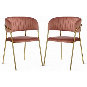 Изображение товара Набор из 2 стульев Whispered Fusion Hesby Велюр/Розовый арт.HSBI_DC72_dustyrose_2