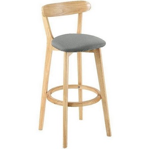 Изображение товара Стул барный Elevate Zenith Hesby (Бук/Ткань) арт.HSBI_B016_wooden_greyf