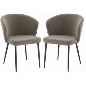 Изображение товара Набор из 2 стульев Cadence Serene Hesby (Металл/Букле, Коричневый) арт.HSBI_DC148_brown_2