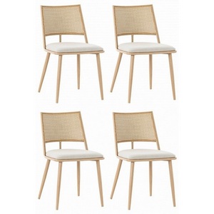 Изображение товара Набор из 4 стульев Unity Echo Hesby (Бежевый,Черный/Металл,Ротанг,Велюр) арт.HSBI_DC2245_black_4