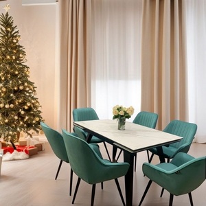 Изображение товара Стол обеденный Сальери Hesby Керамика, МДФ/Белый мрамор HSBM_Saljeri_1 (прямоугольная столешница)