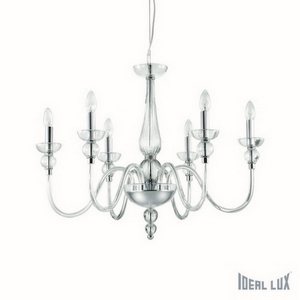 Изображение товара Подвесная люстра SP6 TRASPARENTE Ideal Lux Doge подсвечник
