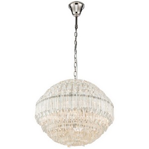 Изображение товара Подвесная люстра хрустальная 103D-10 nickel iLamp Manhattan NIC в форме шара