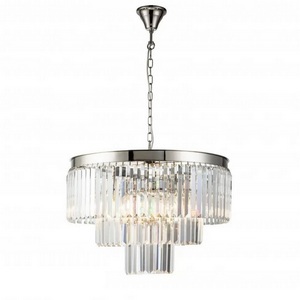 Изображение товара Подвесная каскадная люстра хрустальная 7383/8P NICKEL iLamp Triumph NIC