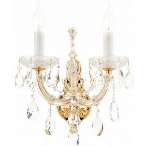 Изображение товара Бра iLamp Diamond W6071-2 GD+CL подсвечник с подвесками