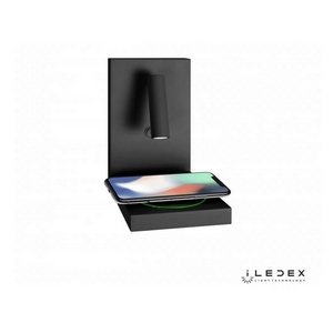 Изображение товара Бра для чтения светодиодное с выключателем и с полкой 1831A BK iLedex iCharge