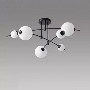 Изображение товара Потолочная люстра на штанге iLedex Epical 6827-6 BK+WH шарики