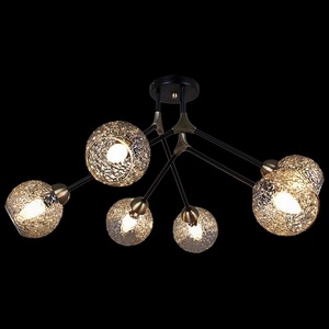 Изображение товара Потолочная люстра на штанге ILLUMICO IL0264-6CSQ-79 BK AB