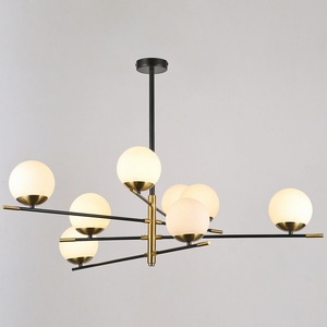 Изображение товара Потолочная люстра на штанге ILLUMICO IL0063-8P-79 BK COP в форме шара